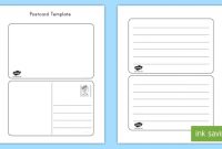 Postcard Writing Template (Teacher Made) with Post Cards Template