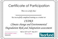Ppt – Certificate Of Participation Powerpoint Presentation in Certificate Of Participation Template Ppt