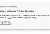 Practical Completion Certificate Template Uk (2 throughout Practical Completion Certificate Template Uk