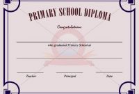 Primary School Certificate Template | School Certificates with Classroom Certificates Templates