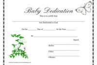 Printable Baby Dedication Certificate | Baby Dedication in Baby Christening Certificate Template