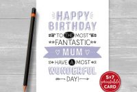 Printable Birthday Card For Mum Happythelittleredcherry intended for Mom Birthday Card Template