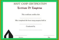 Printable Boot Camp Certificate | Certificate Templates intended for Boot Camp Certificate Template