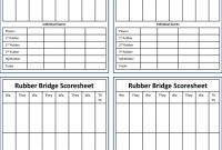 Printable Bridge Score Sheets – Download Free In Pdf regarding Bridge Score Card Template
