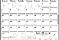 Printable Calendar March 2019 For Kids – Printable Calendar within Blank Calendar Template For Kids