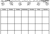 Printable Calendars For Kids throughout Blank Calendar Template For Kids