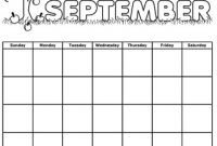 Printable Calendars For Kids within Blank Calendar Template For Kids