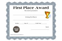 Printable-Certificate-Pdfs-First-Place-Award | Awards with First Place Certificate Template