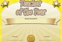 Printable Certificates For Teachers | Free Teacher Of The intended for Best Teacher Certificate Templates Free