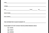 Printable Donation Form Template | Room Surf throughout Donation Cards Template