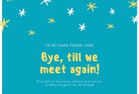 Printable Farewell Cards You Can Customize For Free | Canva inside Goodbye Card Template