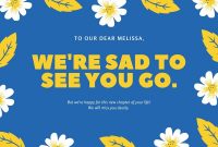 Printable Farewell Cards You Can Customize For Free | Canva pertaining to Sorry You Re Leaving Card Template