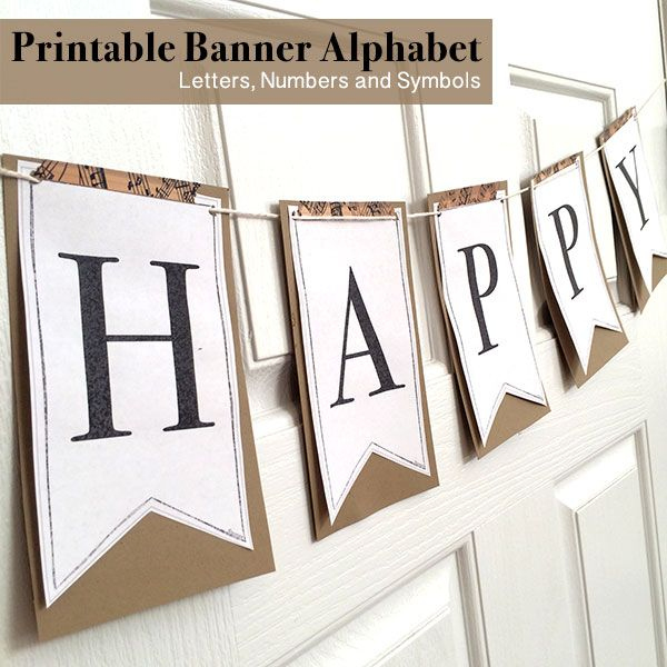Printable Full Alphabet For Banners | Diy Birthday Banner with Free Letter Templates For Banners