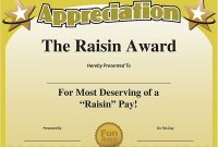 Printable Funny Work Awards Certificate Of Appreciation inside Free Printable Funny Certificate Templates