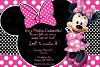 Printable Minnie Mouse Invitation In 2020 | Minnie Mouse regarding Minnie Mouse Card Templates