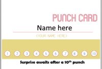 Printable Punch Card Template In Microsoft Word Format in Business Punch Card Template Free