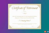 Printable Retirement Certificate For Teacher – Gct regarding Retirement Certificate Template
