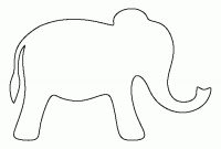 Printable Simple Elephant Template | Elephant Template in Blank Elephant Template