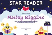 Printable Star Reader Award Certificate Template with regard to Star Award Certificate Template