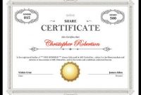 Printable Stock Certificate [Free Download] | Hloom pertaining to Template Of Share Certificate