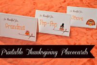 Printable Thanksgiving Placecards | Creative Market Blog regarding Thanksgiving Place Cards Template