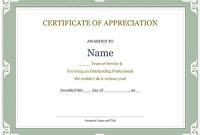 Printable Years Of Service Certificate Template – Ms Word in Certificate For Years Of Service Template