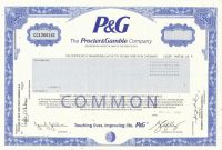 Procter & Gamble – Company Profile – Sample Stock in Corporate Bond Certificate Template