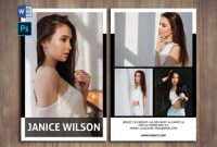 Professional Comp Card Psd Template, Modeling Comp Card intended for Comp Card Template Psd