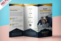 Professional Corporate Tri Fold Brochure Free Psd Template within Free Tri Fold Business Brochure Templates