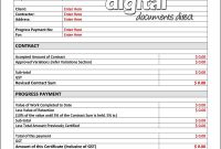 Progress Payment Certificate Template for Certificate Of Payment Template