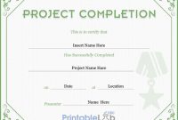 Project Completion Certificate Template In Highland, Silver throughout Certificate Template For Project Completion