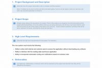 Project Scope Report (Business Blue Design) with Business Rules Template Word