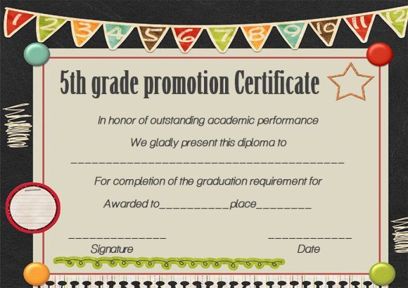 Promotion Certificate 5Th Grade - Google Search | Graduation inside 5Th Grade Graduation Certificate Template