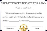 Promotion Certificate Template : 20+ Free Templates For intended for Officer Promotion Certificate Template