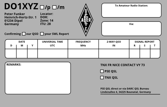Qsl-Card Template For Scribus | Dj5Se's Homebrewery regarding Qsl Card Template