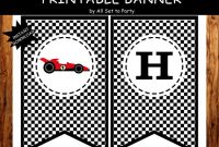 Race Car Birthday Banner, Race Day Party Decorations, Race intended for Cars Birthday Banner Template