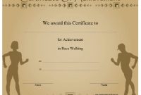 Race Walking Printable Certificate inside Walking Certificate Templates