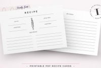Recipe Cards, Printable Recipe Cards, Recipe Card Template intended for Recipe Card Design Template
