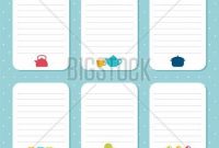 Recipe Cards Set. Vector & Photo (Free Trial) | Bigstock with Restaurant Recipe Card Template