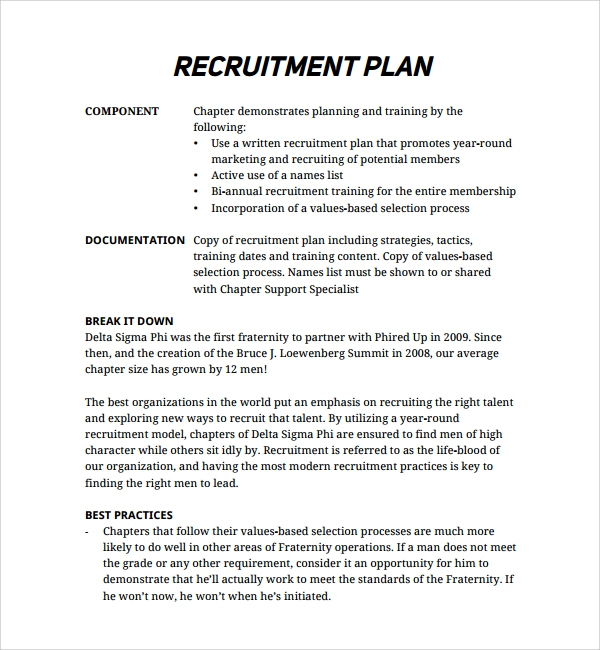 recruitment consultant business plan example