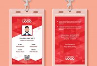 Red Corporate Id Card | Id Card Template, Graphic Design with regard to Media Id Card Templates