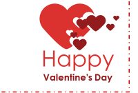 Red Hearts Valentine's Day Card (Quarter-Fold) inside Valentine Card Template Word