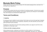 Remote Work Policy [Includes Free Template] in Business Ethics Policy Template