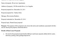 Rent Lease Proposal Template with Business Lease Proposal Template