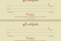 Restaurant Gift Certificate Template (2 (Dengan Gambar) pertaining to Restaurant Gift Certificate Template