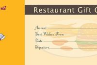 Restaurant Gift Certificate Template – Free Gift Certificate in Dinner Certificate Template Free