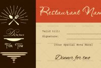 Restaurant Gift Certificate Templates (7+ Editable & Printable) for Restaurant Gift Certificate Template