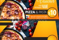 Restaurant Gift Voucher Flyer Template With Delicious Taste pertaining to Pizza Gift Certificate Template