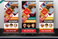 Restaurant Roll Up Banner Template with Food Banner Template