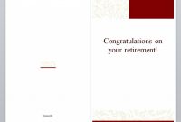 Retirement Card Template | Retirement Cards intended for Retirement Card Template